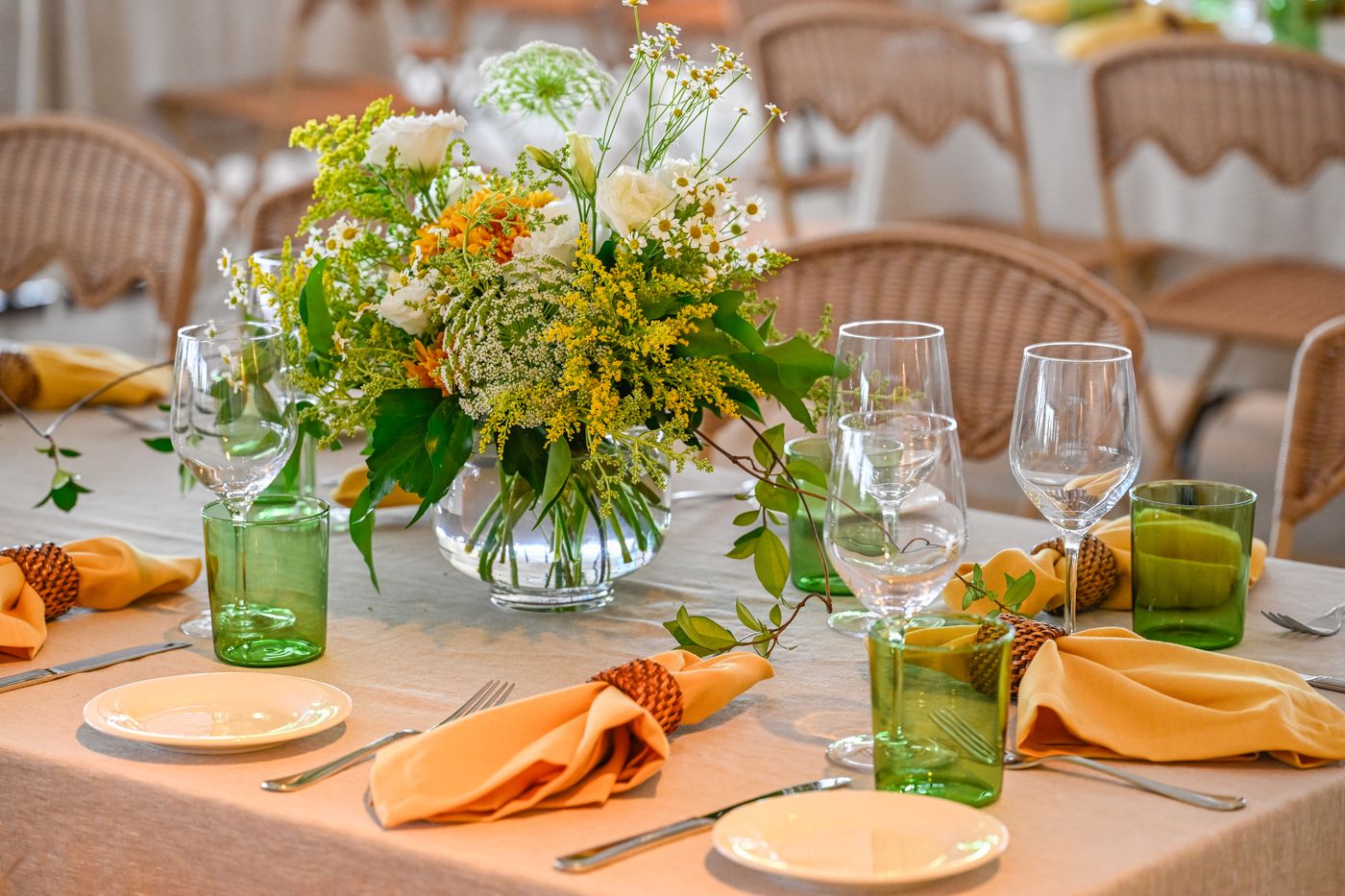Premium table setting in the hospitality marquee